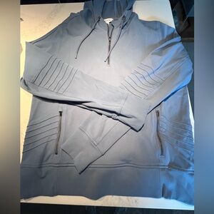 Women’s Athleta Venice Moto cottage blue hoodie. Size medium.